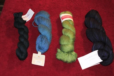 Madeline tosh, knit picks, fyberspates the fiber co lace weight yarn lot of 4 - Image 1 of 4
