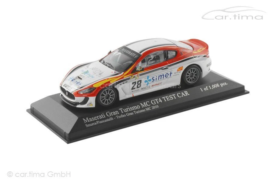 Maserati Gt4 Smurra TROFEO Granturismo MC 2010 Minichamps 400101228