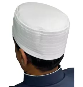 Cappello Cappello Kufi Strutturato Modefa Topi Takke Musulmano Kufi Uomo - Bianco Semplice - Foto 1 di 1