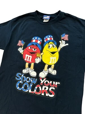 Camiseta patriótica para hombre M&M’s « Show Your Colors» talla grande 2006 Y2K 4 de julio Foto 1 de 4