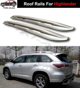 2pcs Fit for Highlander Kluger 2014-2019 roof rails Roof Rack Side Rail Bars - Picture 1 of 6