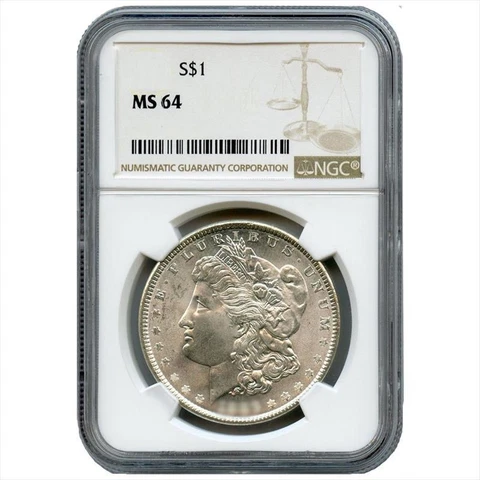 NGC Certified MS-64 Morgan Silver Dollar (1878-1904) Cover