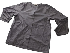 SCRUB ZONE Scrub Top Button Up,Gray Unisex XL - Picture 1 of 6