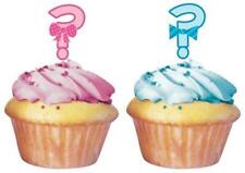 Baby Shower Bow or Bowtie? Cupcake Topper 12 Pack Gender Reveal Decorations