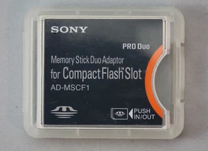 Original SONY Memory Stick Duo Adapter Compact Flash Slot AD-MSCF1 - Picture 1 of 3