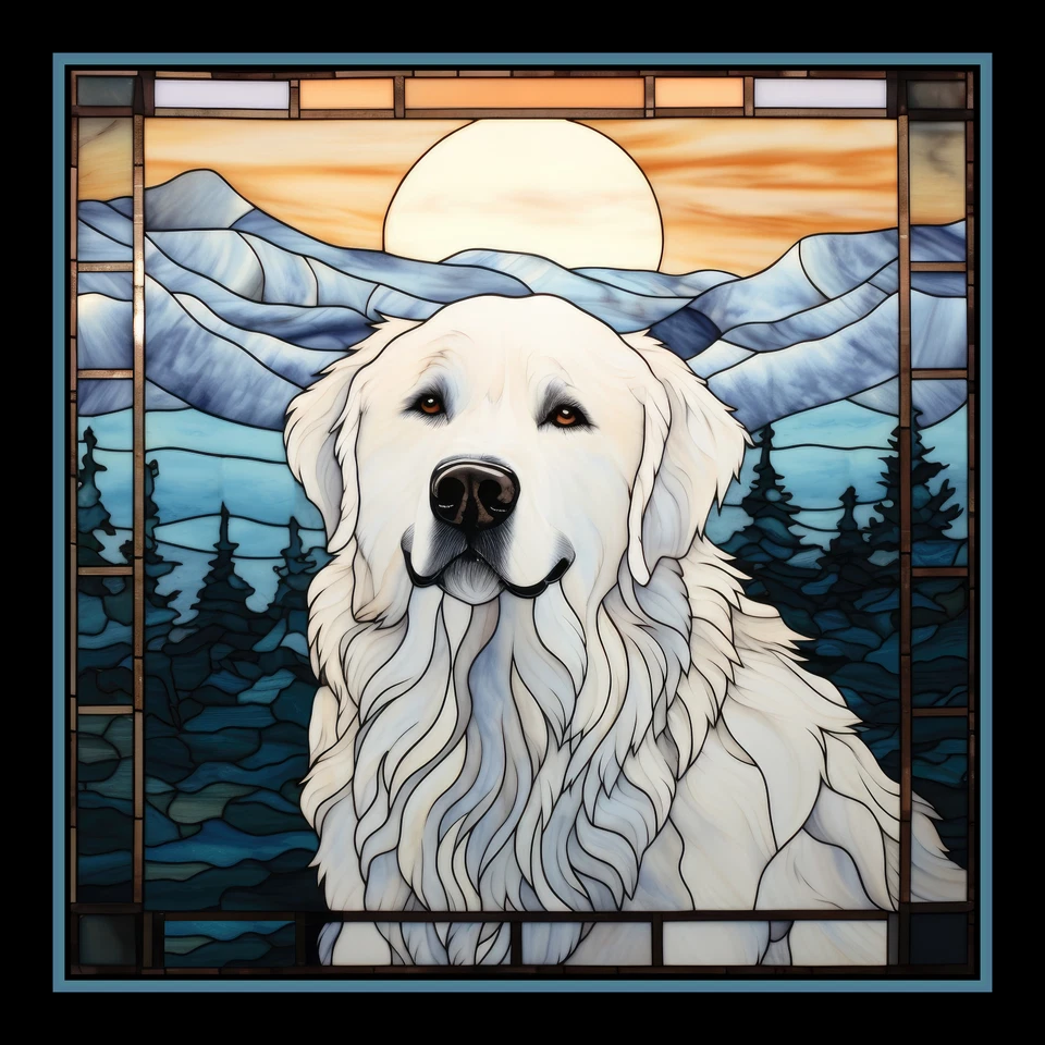 Imán de refrigerador grande para perros Great Pyrenees Foto 1 de 1