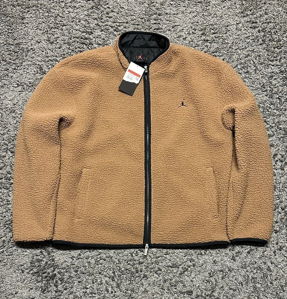 🔥Nuevo con etiquetas Chaqueta polar Nike Jordan Sherpa - Marrón/Negro Talla L, FV7448-223 Foto 1 de 4