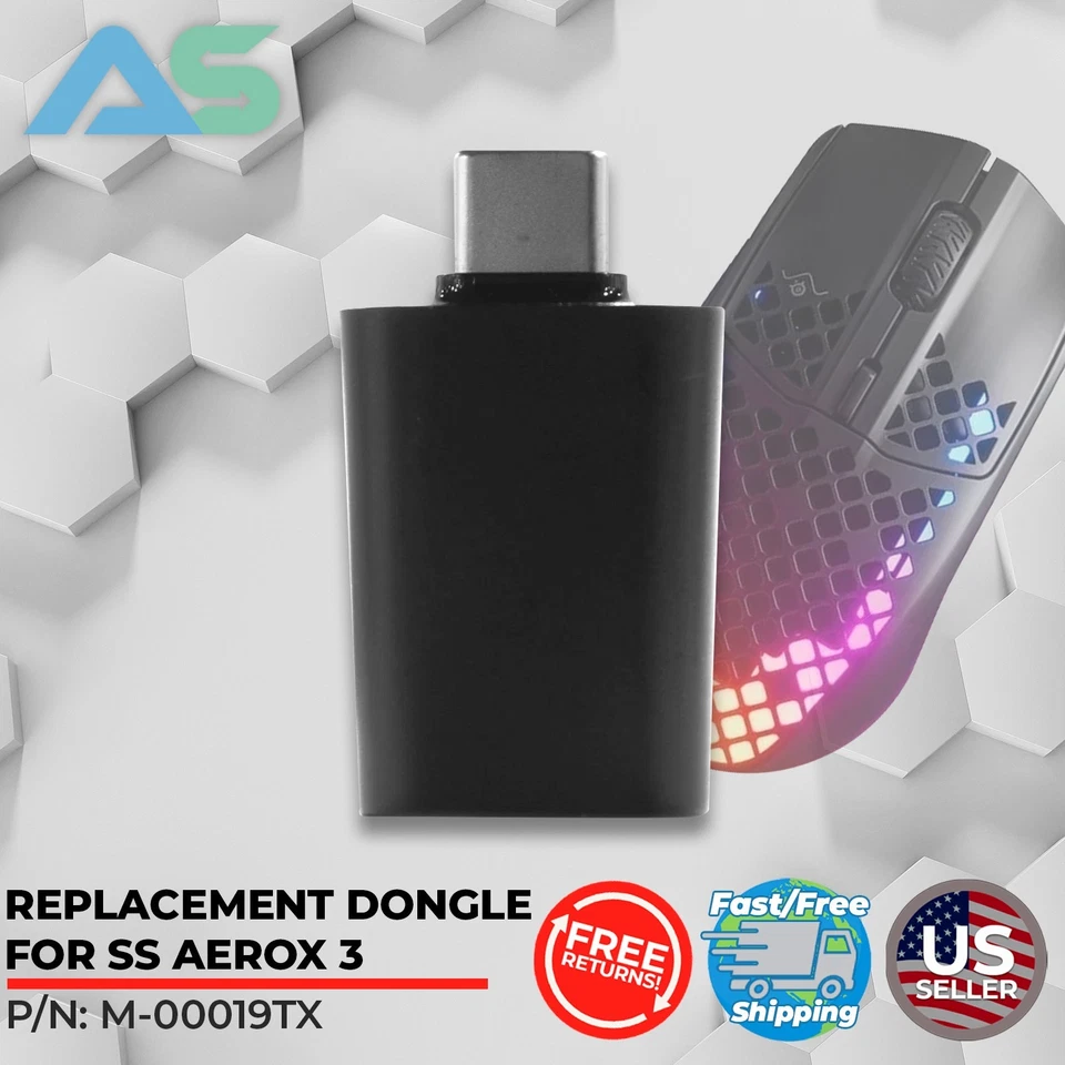 Dongle USB tipo C original SteelSeries MPN: M-00019TX para SteelSeries Aerox 3 Foto 1 de 4