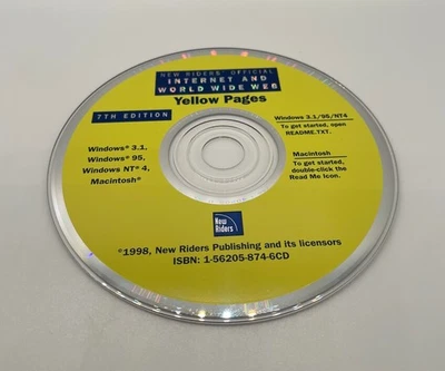 Disco CD Páginas Amarillas 7ª Edición Vintage 1998 Windows 3.1 95 NT4 Macintosh Foto 1 de 4
