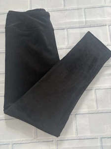 Pantalones negros grandes Cuddl Duds doble felpa terciopelo ajustados cintura elástica suave - Imagen 1 de 7