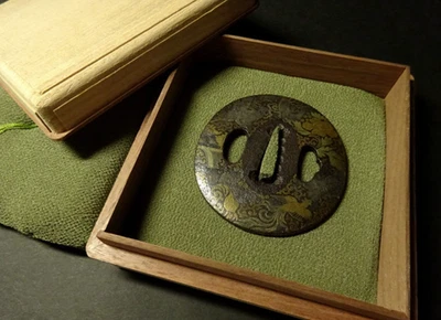 Edo Tsuba Hou-Ryu Kachou Zu Samurai Espada Guardia Kyoto Kenjo con Papel NBTHK Foto 1 de 4