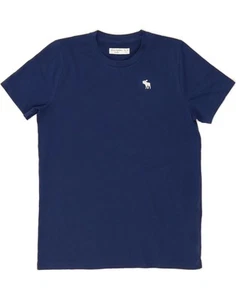 ABERCROMBIE & FITCH Boys T-Shirt Top 15-16 Years Navy Blue Cotton YF20 - Picture 1 of 3