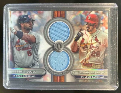 Camiseta deportiva de jugador 2024 Topps tributo a Nolan Arenado Albert Pujols doble reliquias #6/199 Foto 1 de 2
