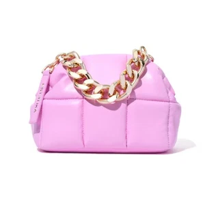 The Babee Rosa Trapuntato Trucco Pochette Puffy Puffer Cosmetico Viaggio Toilette... - Foto 1 di 9