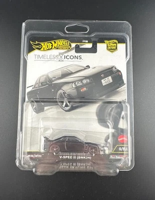 Hot Wheels Car Culture Timeless Icons Nissan Skyline GT-R R34 BLACK CHASE 0/5 Foto 1 de 4