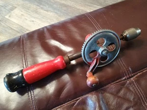 Vintage Hand Powered Drill Egg Beater 12 Inches Working Condition Unbranded - Picture 1 of 11