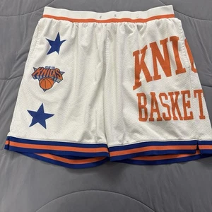 New York Knicks weiß Ultra Game Basketball Shorts Herren XL Logo - ohne Kordelzug - Bild 1 von 9