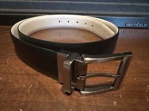 Echtleder Wendegürtel schwarz/weiß Größe 38 Metallschnalle - Bild 1 von 14