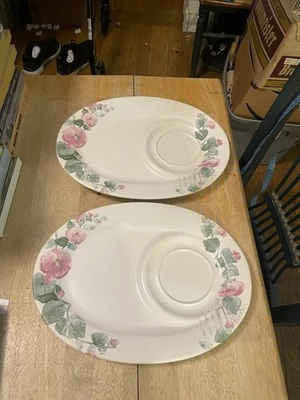 Set of 2 Pfaltzgraff CAPE MAY  Oval Snack Tray 12 1/2" x 9" - Image 1 of 4