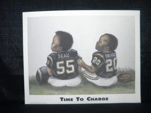Junior Seau Natrone Means San Diego Chargers Lithograph - Picture 1 of 2