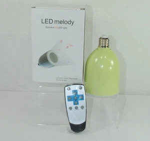 Bluetooth  LED Light Bulb Speaker Music Audio Remote Control New - Picture 1 of 5