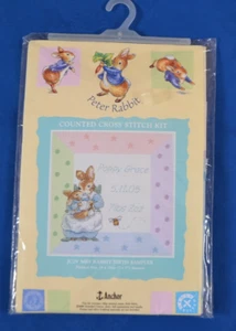 Ancla Beatrix Potter Peter Mrs Rabbit Bebé Muestreador de Nacimiento Punto de Cruz Kit - Imagen 1 de 4