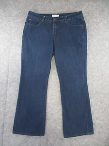 Relativity Jeans Womens 14 Blue Denim Flare Mid Rise Dark Wash Retro 36x30 - Picture 1 of 17