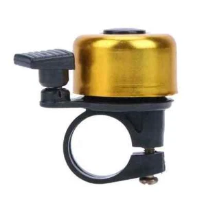 Fahrrad Klingel Mini Mountain Bike Rennrad Lenker MTB Glocke Slim Horn Gold NEU - Picture 1 of 10