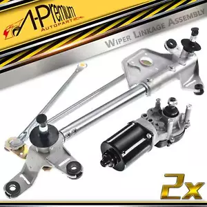 Windshield Wiper Linkage Assembly with Motor Front for Honda Accord 2003-2007 - Foto 1 di 8