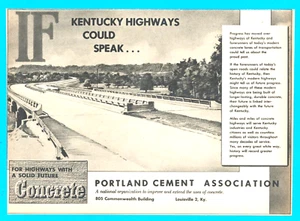 1960 Portland Cement Association PRINT AD Louisville Kentucky concrete highways - Picture 1 of 3