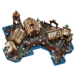 Viking Village MOC Modular Bloques de Construcción Arquitectura Expansión para Set 21343 - Imagen 1 de 5