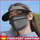 Women Ice Silk Sun Mask UPF50+ Outdoor Sun Hat for Outdoor Sports (Dark Grey)