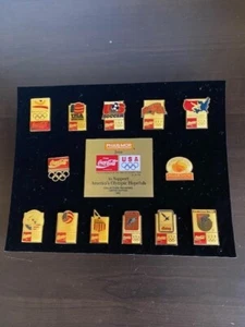 OLYMPICS 1992 LIMITED EDITION COLLECTORS PIN SET USA PHAR-MOR COCA COLA 13 PINS - Picture 1 of 2