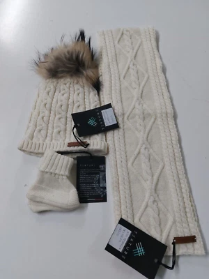 Set Cappellino, Sciarpa e Scarpe per Neonato 100% Lana Merino Extrafine - Immagine 1 di 4