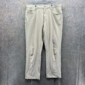 Footjoy Pants Mens 35x32 Khaki Chino Flat Beige Justin Thomas Trouser Stretch - Picture 1 of 14