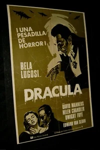 Original spanische BELA LUGOSI DRACULA One Sheet 1960s Release VERY - NEAR MINT - Bild 1 von 1
