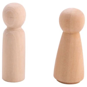 10 Pieces 65 mm Unfinished Wooden Peg Dolls Wooden Tiny Doll Bodies People2331 - Picture 1 of 8