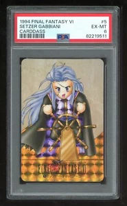 Final Fantasy Japanese Carddass 6 05 Setzer Gabbiani #5 Prism PSA 6 82219511 - Picture 1 of 2