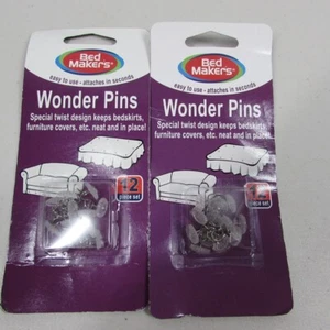 Bed Maker's Wonder Pins Keeps Bedskirts, Furniture Covers, Etc. In Place - Picture 1 of 3