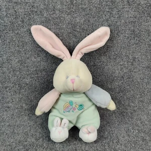 Emily Toys Bunny Plush Pastel Green Blue Pink Rattle Rabbit Slippers Nappy Lovey - Picture 1 of 13