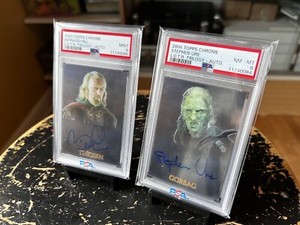 2004 Topps Chrome Theoden Bernard Hill Stephen Ure Gorbag LOTR PSA 9 8 Auto Lot