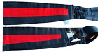 Lot of 2 Italo Ferretti Black & Red Silk Pleated Adjustable Cummerbund NWT