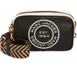 Marc Jacobs Flash Leather Camera Colorblock Crossbody Bag Pouch ~NWT~ Black - Picture 1 of 6