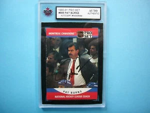 1990/91 PRO SET NHL HOCKEY CARD 250 PAT BURNS COACH NM SHARP+ KSA AUTO AUTOGRAPH - Picture 1 of 5