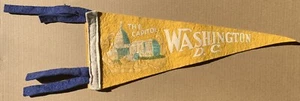 Vtg Washington DC Felt Pennant Capitol Capital Baseball Football - Picture 1 of 2