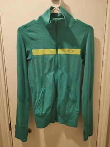 Oakley Green L/S Full Zip Athletic Running Jacket Women;s Small - Picture 1 of 6