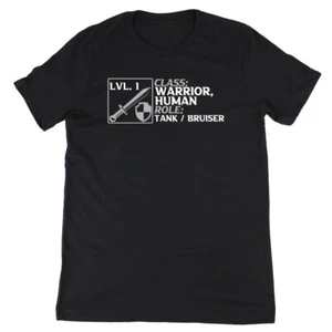 Dungeons and Dragons Level 1 Noob Warrior Graphic T-Shirt - Picture 1 of 2