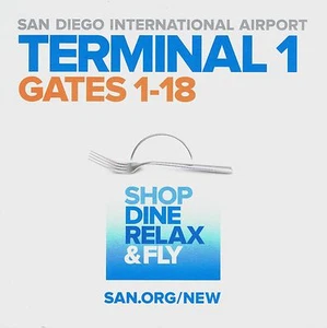 San Diego Airport Guide Karte 2014 = - Bild 1 von 1