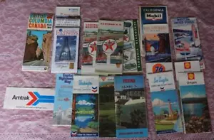 Lotto vintage 15 USA State Folding Road Map vecchia pubblicità gas e petrolio anni 50-70 + extra - Foto 1 di 12