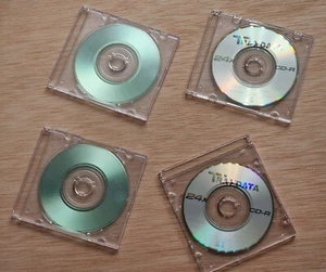 4 x 8cm CD-R Blank Disc 24x in Slim Case - Picture 1 of 3